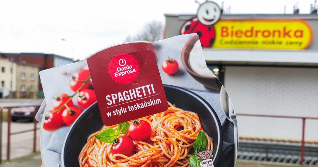 spaghetti z biedronki