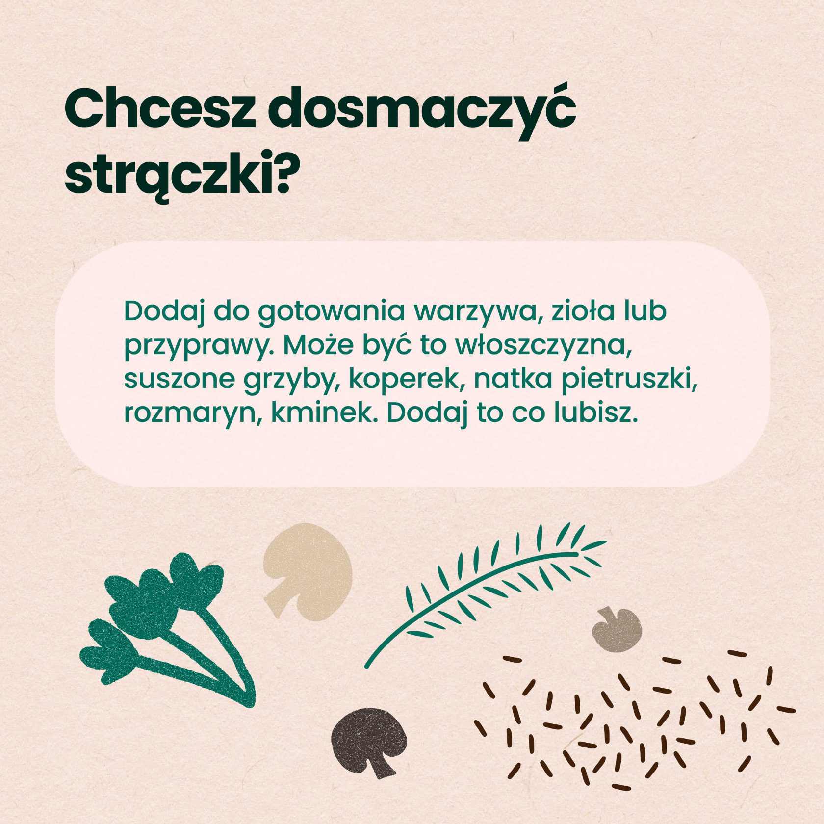 jak dosmacznić strączki?