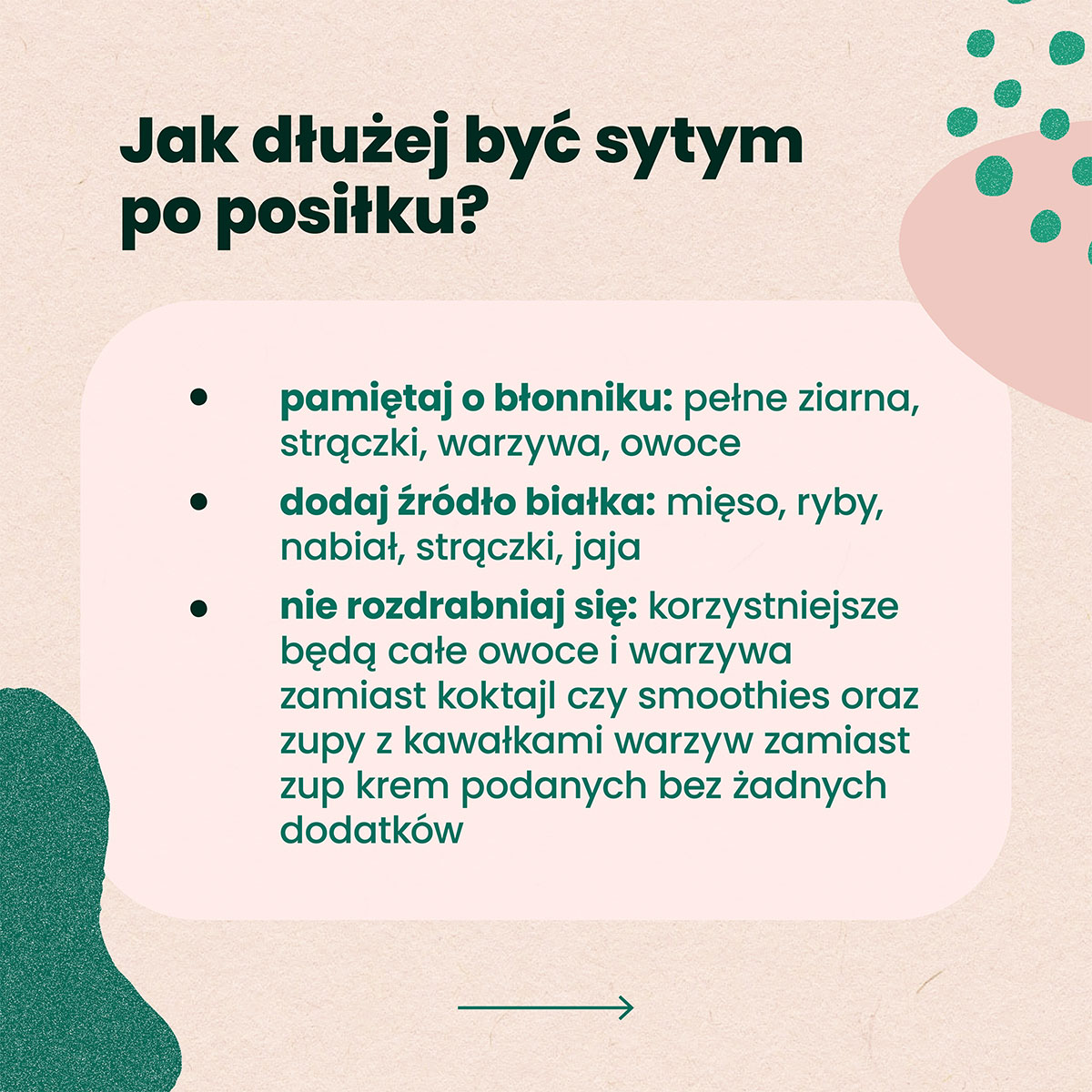 jak być dłużej sytym po posiłku