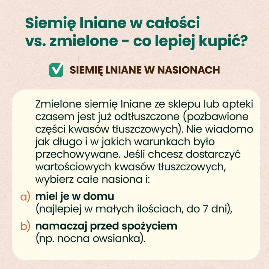 zmielone czy całe siemię lniane?