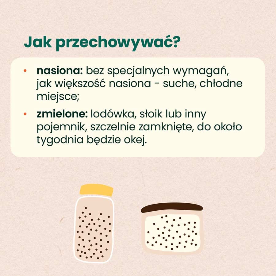przechowywanie siemienia lnianego