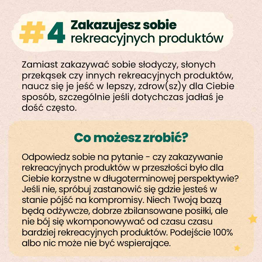 zbyt dużo zakazów w jedzeniu może doprowadzić do podjadania w nocy