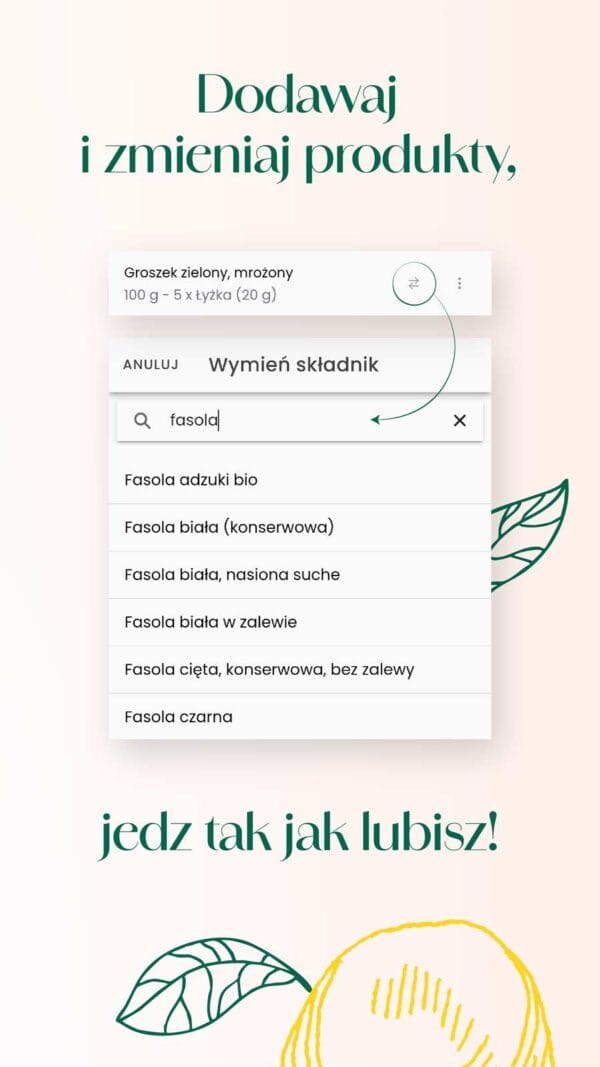 aplikacja dr lifestyle zmiana produktów