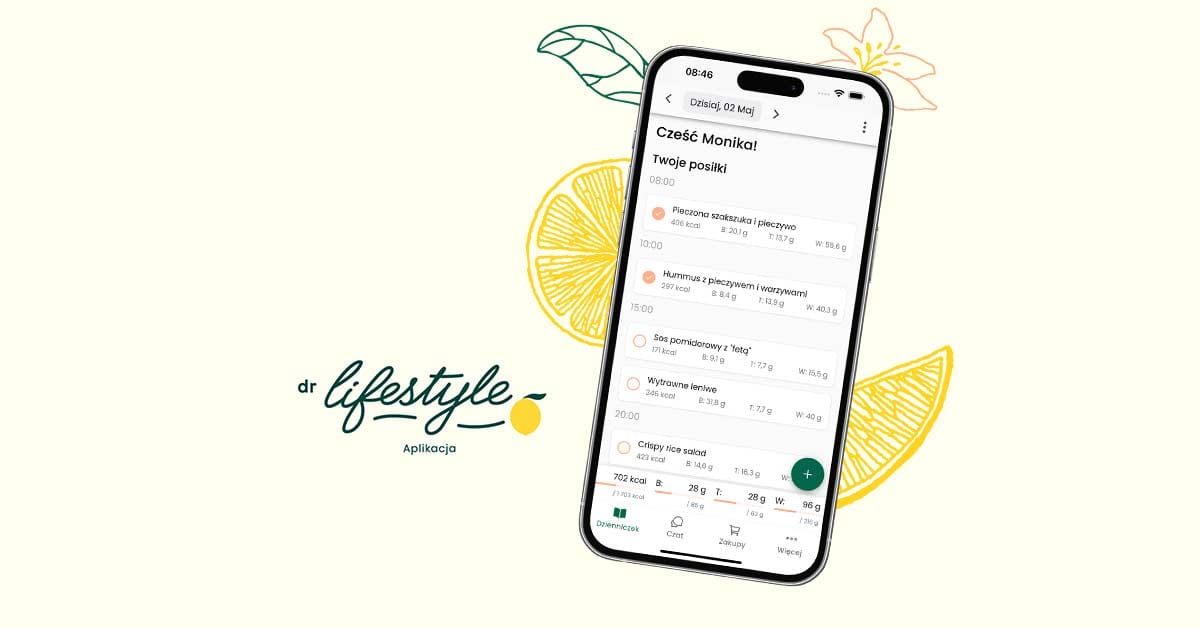 mockup z telefonem - aplikacja dr lifestyle